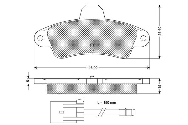 PROCODIS FRANCE Piduriklotsi komplekt,ketaspidur PF11201